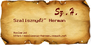 Szalisznyó Herman névjegykártya